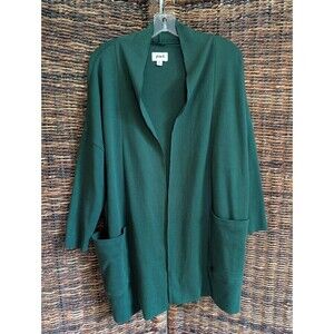 Pact Organic Cotton Airplane Cardigan XS / Small Green Oversized Fall Longline